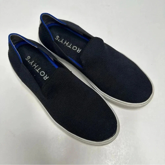 ROTHY’S Black The Original Slip-On Sneakers Size 7 - Picture 3 of 11